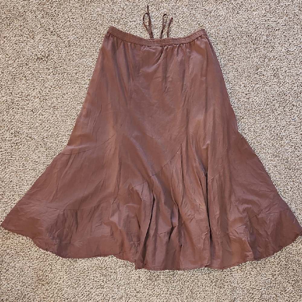 Whimsical Brown Cotton Skirt - Picture 5 of 5
